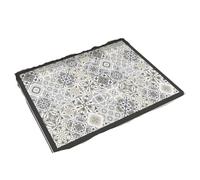 50X60cm Vintage Checkered Printed Washing Machine Cover Pad, Quick-Dry Absorbent Protective Top Mat For Washer And Dryer(Grey Plaid)