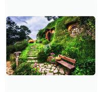 50X80CM,Tapis De Toilette,Tapis D’Entrée,Tapis De Salle De Bain,Tapis De Sol,Bilbo Matamata Baggins Taken Home Tale Hobbit Garden LOTR Hobbiton Monuments Parcs Banc en Plein Air