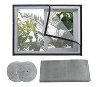 50x90cm,Moustiquaire sans perçage auto-agrippante, Filet de protection anti-insecte et pollen - Maille polyester - Ecran de protection idéal été