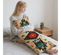 50x90cm Oreiller de Corps Soutien à la Grossesse et à la Maternité,Oreiller de Corps Coussin Rétro Velour Pillow Case,Confortable Housse Coussin Bohême pour Maison Chambre lit Canapé Cadeaux LYD17