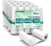 50xrouleau Carte Bancaire-57 Mmx30 Mmx11,4 M,Rouleaux De Papier Thermique De Qualité Supérieure,Sans Bpa,Pour Les Terminaux De Paiement Mobiles-Papier Tpe,Rouleaux Cb Thermique