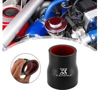 51-63mm 2"-2.48" Diamètre Interne Droit Silicone Tuyau Tube Noir Rouge pour Voiture
