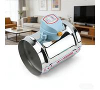 51/80/100/125/150/200mm Volet de régulation motorisé pour conduit d'air en acier inoxydable 201, pour systèmes CVC, avec actionneur AC220V DC12/24V