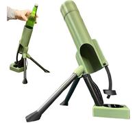51 mm Décapsuleur de mortier, Beer Bottle Opener de bouteilles de bière, lance-bouchons tactique, lanceur et mains libres, amusant Pour Maison Bar Fête Bureau Étagère (Green,1PC)