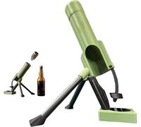 51 mm Décapsuleur de Mortier de Bière Décapsuleur de Bière Amusant, Mains Libres, Lanceur de Bouchons Tactiques pour la Maison les Fêtes, Les Bars le bureau, la Décoration (Vert)