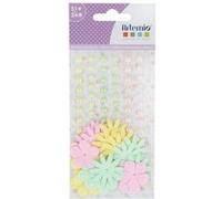 51 perles adhésives et 24 fleurs en papier Multicolore G