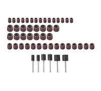 51 pièces Kit de ponçage de tambour - Convient pour - Comprend des mandrins de tambour en caoutchouc - 1/2, 3/8 et 1/4 pouce