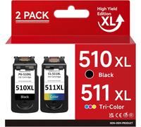 510 511 XL Remanufactured Ink Cartridges for Canon PG-510 CL-511 Black and Colour Canon PG-510XL CL-511XL for Pixma MP280 MP495 MP230 MP250 iP2700 MP252 MP270 MP240 MP4900