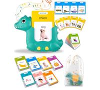 510 Mots Carte Flash Parlante Français, Jouer Enfants 2 Ans, Jouets préscolaires pour écouter et Apprendre Vert (Français/Anglais/Bilingue)