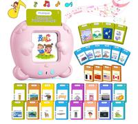 510 Mots Carte Parlante Montessori en Français, Cartes Flash Parlantes Français pour Enfants, Carte Apprentissage Mot Bébé, Jouet Éducatif Enfants pour Cadeau de Fille ou Garcon de 2 à 6 Ans-Rose