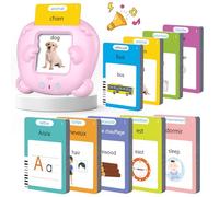 510 Mots Cartes Flash Parlantes Montessori Français Cartes éducatives pour Enfants Talking Flash Cards 255 Feuilles de 3+ Ans Jouets éducatifs Cadeaux d'anniversaire pour Enfants(Français Rose 510)