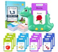 510 Mots Cartes Parlante Montessori Allemagne, Carte Parlante en Allemagne, Jeux Educatif Enfant de 2 à 6 Ans, Jeux Montessori pour Apprentissage-3 Mode de Langue-Allemagne/Anglais/Bilingue