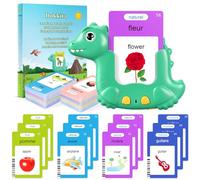 510 Mots Cartes Parlante Montessori Français, Carte Parlante en Français, Jeux Educatif Enfant de 3 à 6 Ans, Jeux Montessori pour Apprentissage-3 Mode de Langue-Français/Anglais/Bilingue-Vert