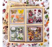 510 Pcs/100 Feuille Stickers Scrapbooking,Stickers Scrapbooking Autocollants pour Scrapbooking DIY Bullet Journal Scrapbooking etc