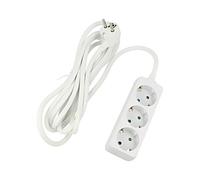 51075 Rallonge 3G1,5mm² 1,5m PVC blanc Nombre de prises : 3 16A GOOBAY