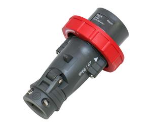 51160 LEGRAND, Straight cont.plug 380V 16A 3P+A Hypra - IP 66/67-55 - IK 09, ...