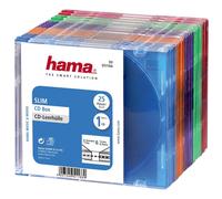[51166] Hama Boîtier CD "Slim" lot de 25 assortiment de couleurs