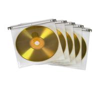 Hama Pochettes de protection doubles Plastique pour CD/DVD/Blu-ray 2 CD Lot 50 Blanc/Transparent