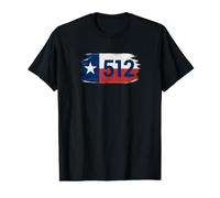 512 Indicatif régional Austin Lone Texas Star Flag Graphic T-Shirt Graphique avec Valeur