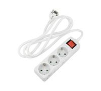 51285 Rallonge 3G1,5mm² 1,5m PVC blanc Nombre de prises : 3 16A GOOBAY