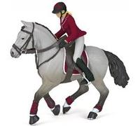 Papo - Figurine Cheval et Cavalière de Concours, Passion Équestre pour Enfants dès 3 Ans - Initiation au Sport et à la Compétition Hippique