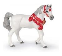 Papo Figurine 51568 Cheval Arabe Blanc en tenue de parade Orange G Réaliste 3 ans+