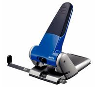Leitz Perforatrice Gros Travaux Sans Effort 51800035 - Capacité 65 feuilles A3 Bleu Métal 6,5 mm