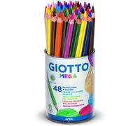 [518100] Giotto Pot de 48 MEGA crayons de couleur Diam 5,5 mm