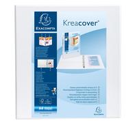 Exacompta Classeur Krea Cover – 2 anneaux en D 50 mm, rembordé, 3 pochettes extérieures A4 Maxi