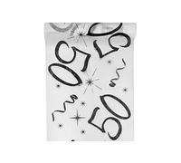 5192-50-30, CHEMIN de table Anniversaire Blanc 50 ANS