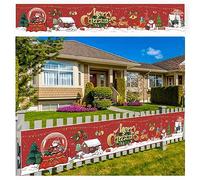 51buyoutgo Banniere de Porte Noel, Bannière Banderole Joyeux Noel Decoration Exterieur 300 * 50cm