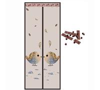 51buyoutgo Moustiquaire Porte Fenetre Magnetique, Moustiquaire Aimantée Coulissante Magnétique Fenêtre Aimantée Rideau de Porte Anti Moustique 90x210 cm Oiseau