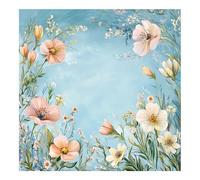 51buyoutgo Point de Croix - 30x30 cm Canevas Kit Complet Adulte avec Fils, Pré Imprimé Kit Broderie Debutant Fleurs Modèle , 11CT Cross Stitch Embroidery Set, Facile Loisirs Créatifs Activité Manuelle