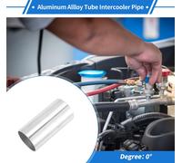 51mm/2"OD Tube Droite En Alliage D'aluminium 6061 Polissage De Surface Raccord D'admission D'air Double Tête Plate 100mm 3.9"(L) 1mm 0.04"(T)