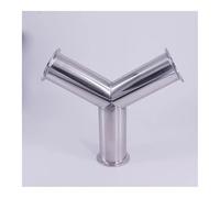 51mm 2" Pipe OD 2" Tri Clamp Y Shaped 3 Way SUS 304 Stainless Steel Fitting Spliter Homebrew Beer Wine