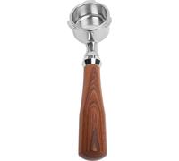 51mm Bottomless Portafilter Stainless Steel 3 Ears Bottomless Filter Holder Portafilter with Wooden Handle for Coffee Machine Replacement Part Style 4