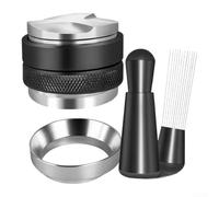 51mm Coffee Tamper Set Dosing Ring pour wdt Tool 51mm Coffee | 3-in-1 kit, dosing ring, pour wdt tool, stir needle, prevents mess, fits 51mm portafilters