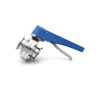 51mm Ferrule O/D 64mm SS304 Stainless Steel Squeeze Trigger Flow Control Tri Clamp Butterfly Valve Plumbing Fittings