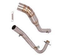 51mm Moto Système D'échappement Silencieux Queue Tuyau Pointe Milieu Lien Tube Acier Inoxydable pour Kawasaki Z125 Pro Jusqu'en 2018
