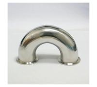 51mm O/D 2" Tri Clamp 304 Stainless Steel Ferrule 180 Degree Bend Elbow Three Pipe Fitting For Homebrew