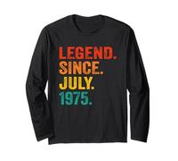 51st Birthday Legend Since July 1975 51 Years Old Vintage Manche Longue