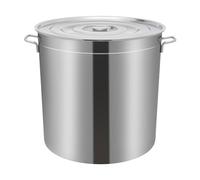 52.8Qt Marmite à soupe avec couvercle et panier, grande capacité, en acier inoxydable, avec panier, grande compatibilité, convient à tous les types de plaques de cuisson