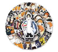 52 Autocollant Haikyu, Autocollant Personnage Valise Ordinateur Portable Moto Skateboard Vélo Autocollant, Anime Haikyu Autocollant Imperméable à L'eau Mignon DIY Autocollant Haikyu