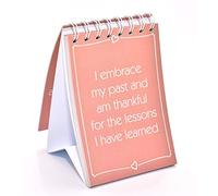 52 cartes de bureau d'affirmation positive - Rappels quotidiens conscients pour la pleine conscience, le soulagement du stress, la manifestation et les soins personnels (rose et blanc)