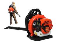 52 CC Souffleur Thermique à Dos, 2 Temps 550 CFM Souffleur De Feuilles Portatif, Travaux de Cour, Aménagement Paysager, Souffleur de Déneigement, Backpack Leaf Blower, Souffleuse à Feuilles (Orange)