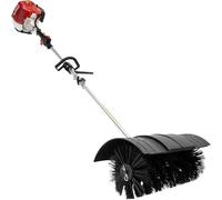 52 cm³ Balayeuse à essence, 2,3 CV Balai à essence professionnel, Balai à moteur portable, Balai extérieur pour gazon artificiel et rues, Balai chasse-neige