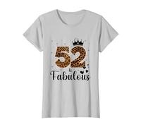 52 Et Fabuleuse Léopard 52e Anniversaire 52 Ans Cadeau Femme T-Shirt, Femme, Argent, M