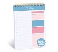52 feuilles à déchirer, 16,5 x 24,9 cm, organiseur de productivité avec planning horaire pour les tâches, le travail, les tâches