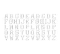 52 Lettres Adhésives Fer À Repasser A-Z, Patches Tissu Blanc Couture