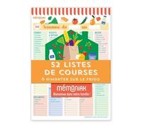 52 listes de courses Mémoniak – Bloc aimanté à compléter – Éditions 365